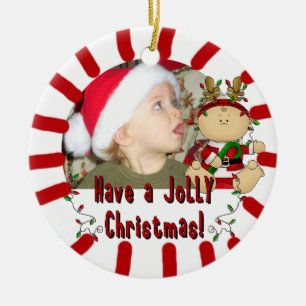Ornement de garde de Noël du 1er juillet du bébé