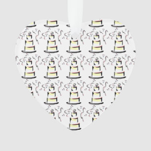 Ornement de gâteau de mariage de mariée et marié