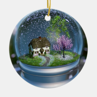 Ornement de globe de fleurs de cerisier