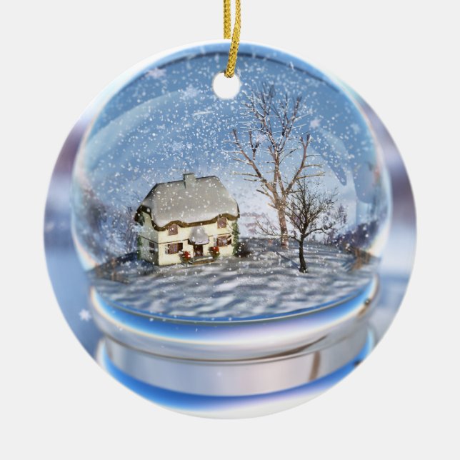 Ornement de globe de flocon de neige (Devant)