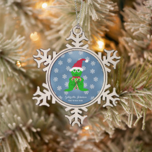 Ornement de grenouille de Noël personnalisé