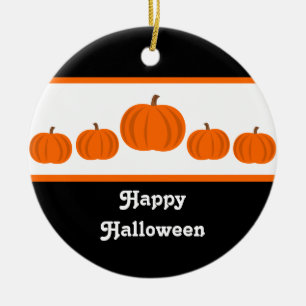 Ornement de Halloween de rangée de citrouille