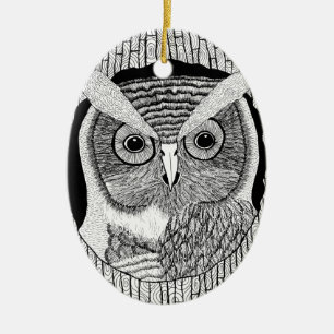 Ornement de hibou d'arbre