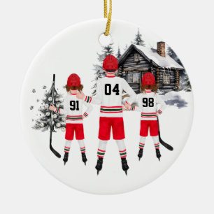 Ornement de hockey personnalisé