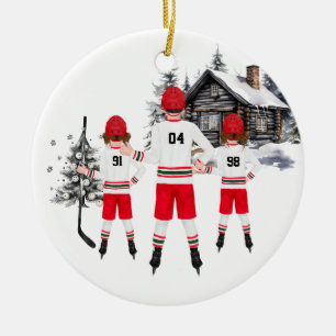 Ornement de hockey personnalisé
