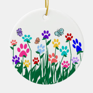 Ornement de jardin d'empreinte de patte