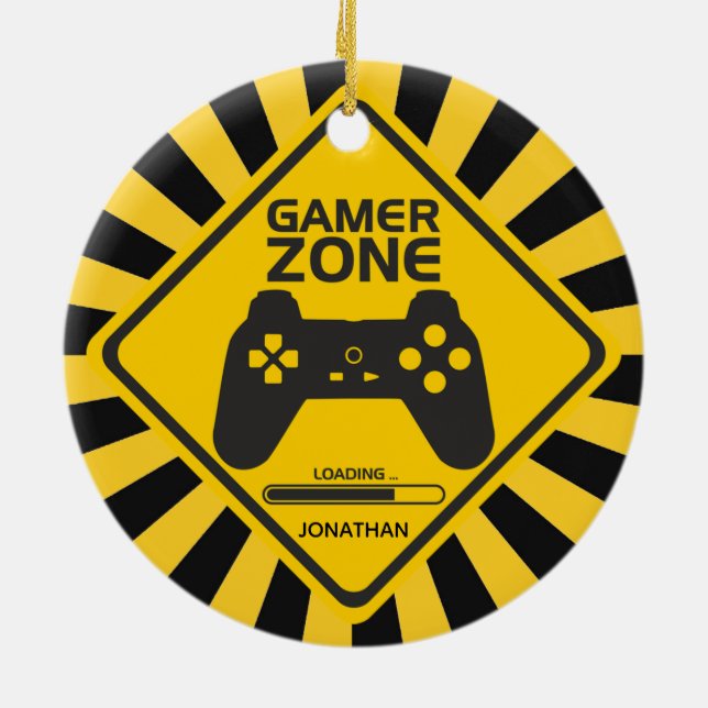 Ornement de jeu vidéo de la zone de joueur (Dos)
