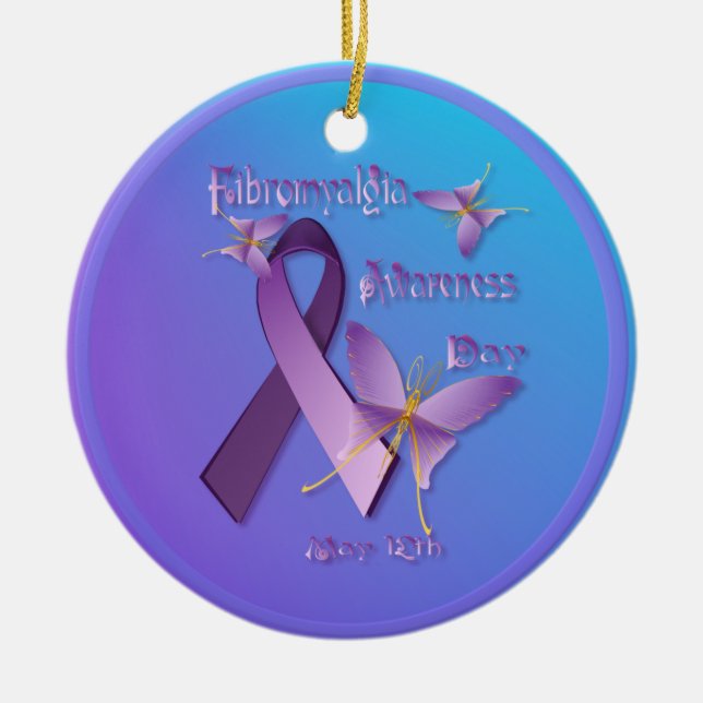 Ornement de jour de conscience de fibromyalgie (Devant)