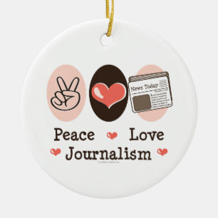 Ornement de journalisme d'amour de paix