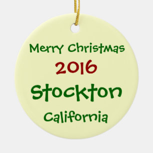 ORNEMENT DE JOYEUX NOËL DE 2016 STOCKTON LA