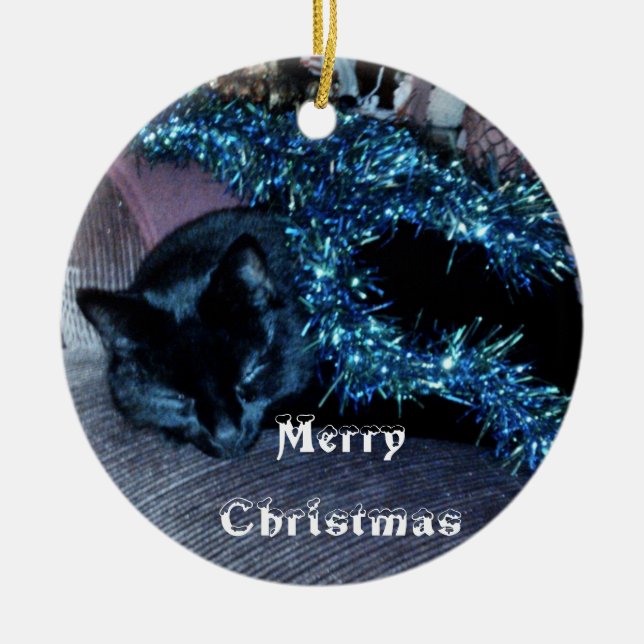 Ornement de JOYEUX NOËL de CAT NOIR (Devant)
