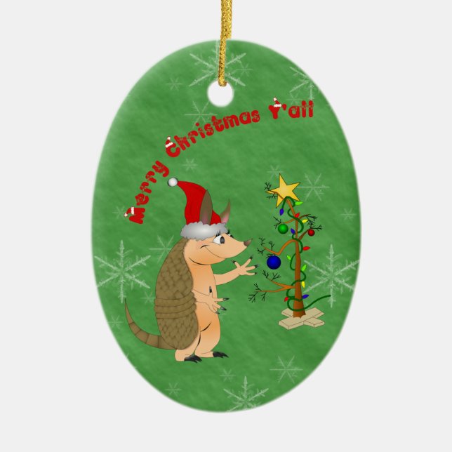 Ornement de Joyeux Noël de tatou (Devant)