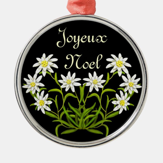 Ornement de Joyeux Noel d'edelweiss (Devant)