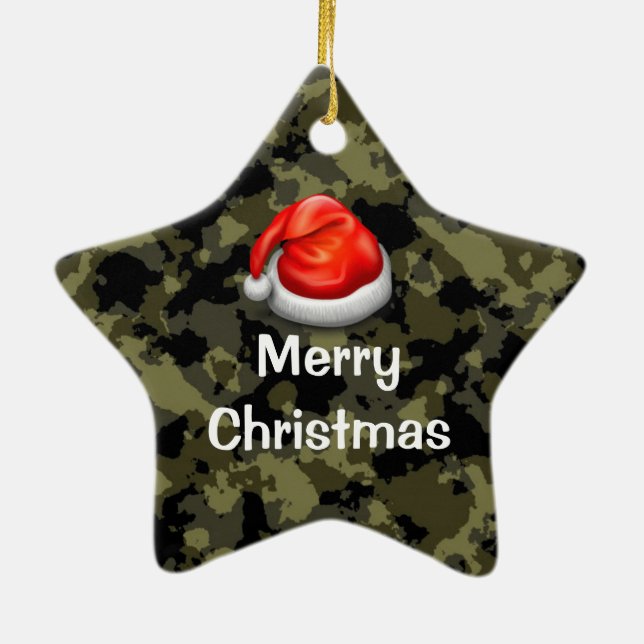 Ornement de Joyeux Noël d'étoile de Camo de région (Dos)