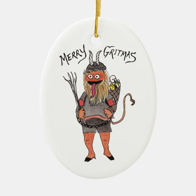 Ornement de Krampus d'hockey (Devant)