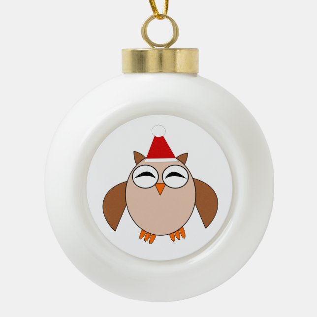 Ornement de la chouette de Noël (Devant)