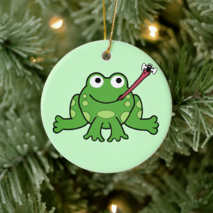 Ornement de la grenouille et de la mouche