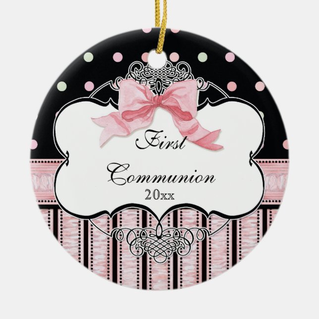 Ornement de la première communion - Français Bow S (Devant)
