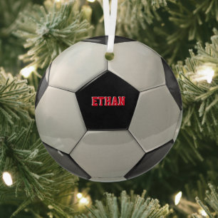 Ornement de l'arbre personnalisé du ballon de foot
