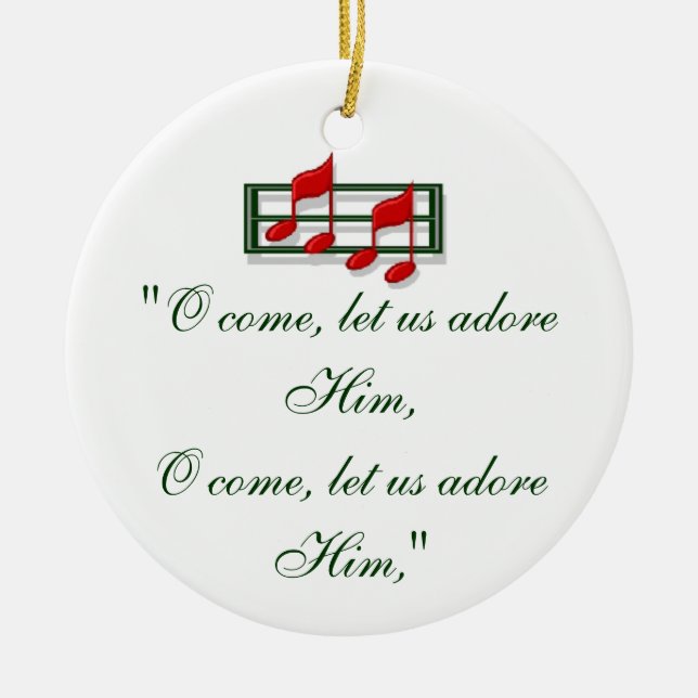 Ornement de l'Hymne "O Venez tous vos fidèles" Noë (Devant)
