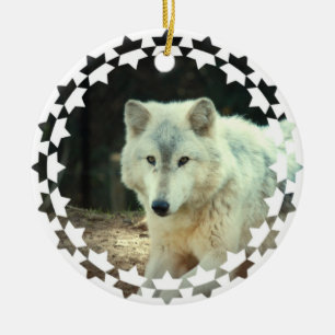 Ornement de loup gris