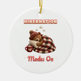 Ornement de l'ours endormi en mode hibernation