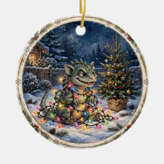 Ornement de lumières de Noël Chupacabra