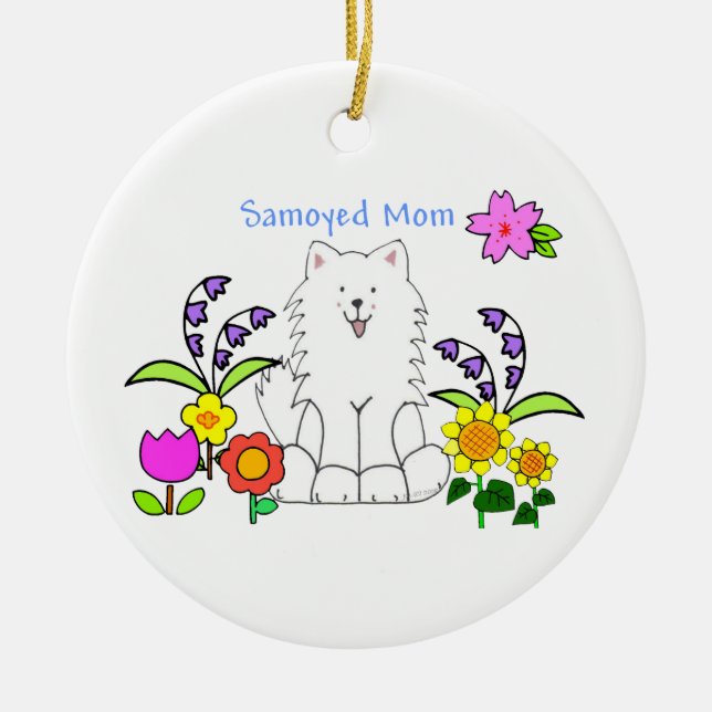 Ornement de maman de Samoyed (Devant)