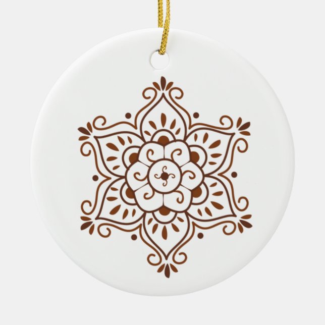 Ornement de mandala de henné (Devant)