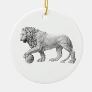 Ornement de marbre de lion
