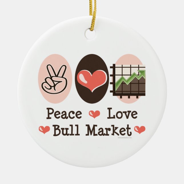 Ornement de marché haussier d'amour de paix (Devant)