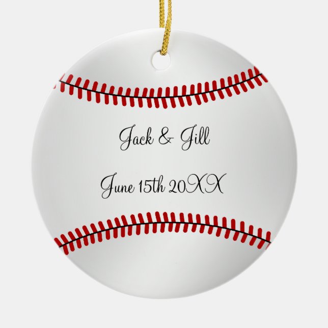 Ornement de mariage de base-ball (Devant)