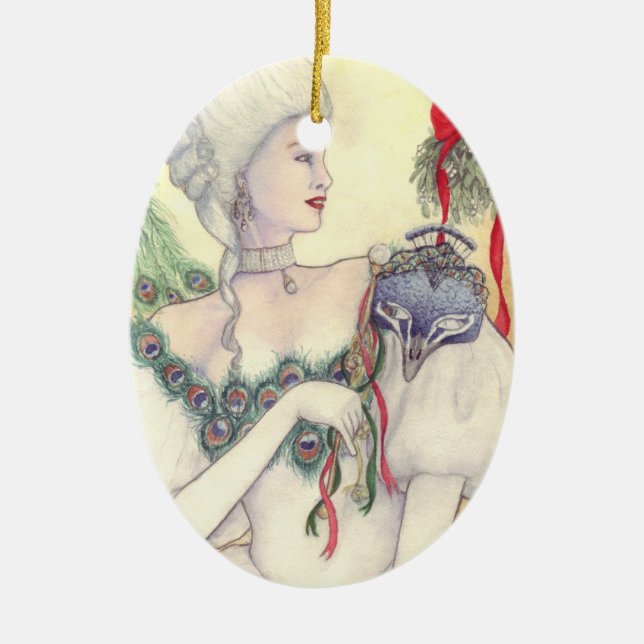 Ornement de masque de Noël par Mary Layton (Devant)