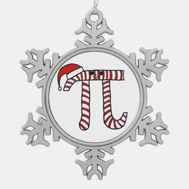 Ornement de maths de Noël pi (Devant)