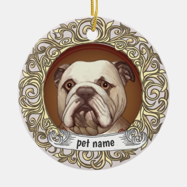 ornement de mémoire affectueuse de Bouledogue (Devant)