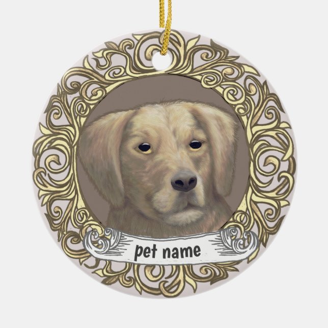 ornement de mémoire affectueuse de Golden Retrieve (Devant)