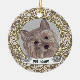 ornement de mémoire aimant les Yorkies