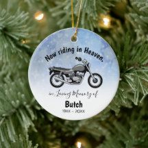 Ornement de mémorial de moto personnalisé