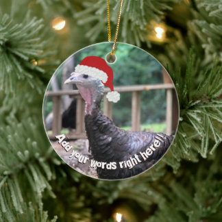 Ornement de message personnalisé de Noël Turquie