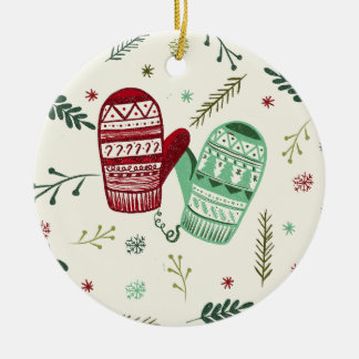Ornement de mitaines de Noël