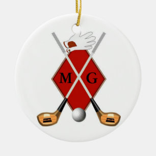 Ornement de monogramme de golf