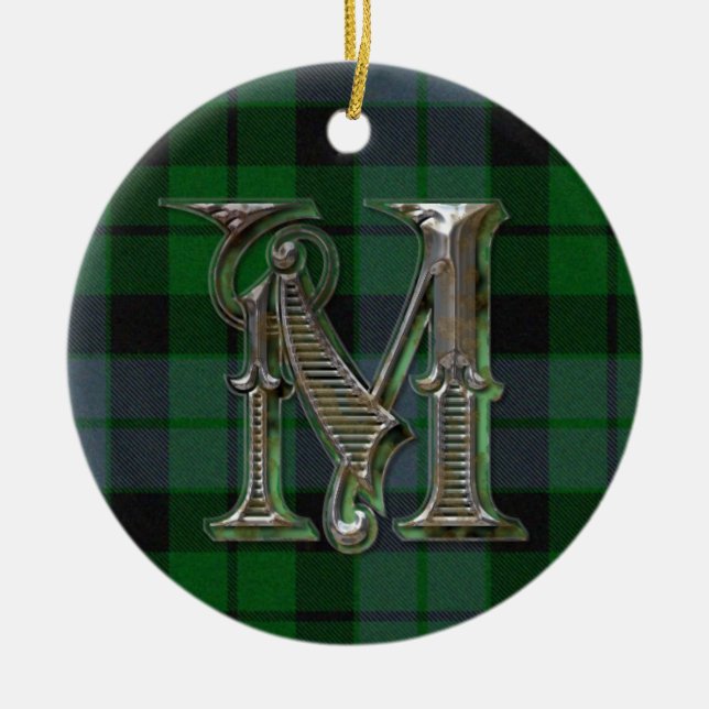 Ornement de monogramme de plaid de MacKay (Devant)