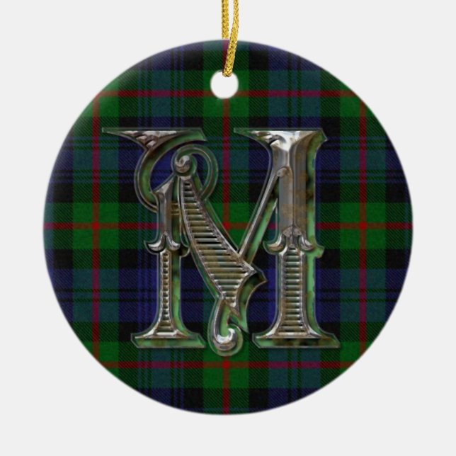 Ornement de monogramme de plaid de Murray (Devant)
