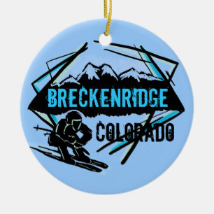 Ornement de montagne de ski de Breckenridge le