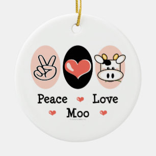 Ornement de MOO d'amour de paix