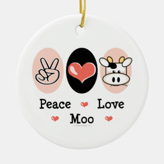 Ornement de MOO d'amour de paix