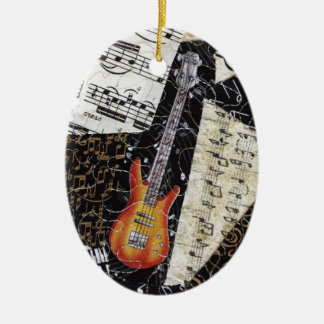 Ornement de musique de guitare basse