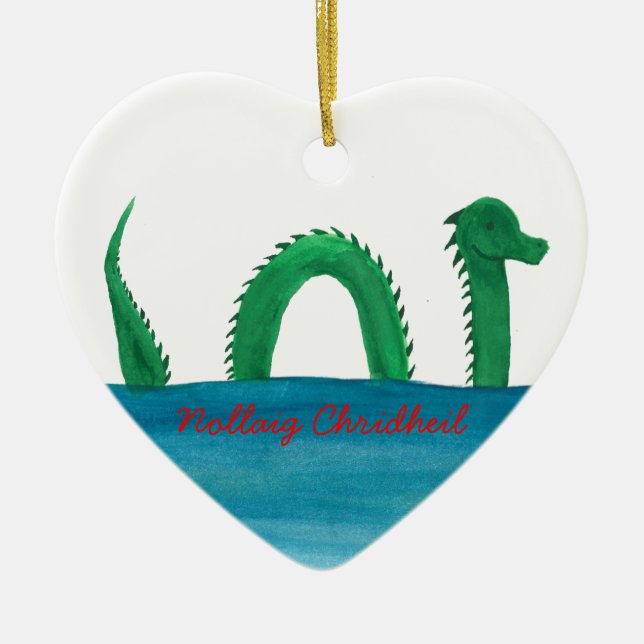 Ornement de Nessie par Lynn Mclean, Nollaig (Devant)