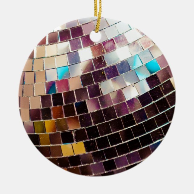 Ornement de Noël à bille de disco en miroir (Devant)