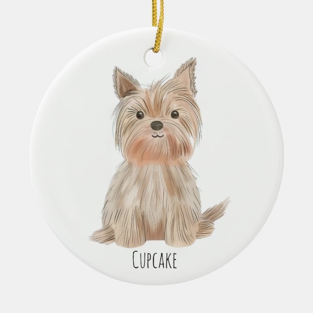 Ornement de Noël à la chienne mignonne (Devant)